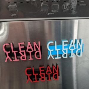 Dishwasher magnet Clean/Dirty. Dishwasher sign